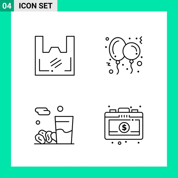 Conjunto Iconos Creativos Universales Simplemente Vector Ilustraciones Para Aplicaciones Web — Vector de stock