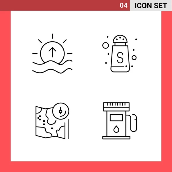 Conjunto Iconos Creativos Universales Simplemente Vector Ilustraciones Para Aplicaciones Web — Archivo Imágenes Vectoriales