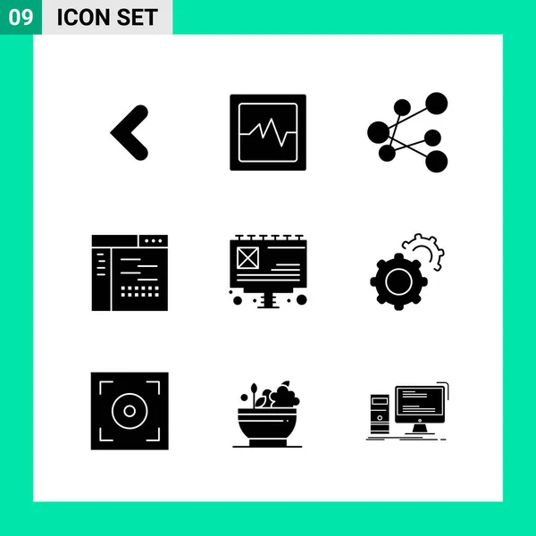 Conjunto Iconos Creativos Universales Simplemente Vector Ilustraciones Para Aplicaciones Web — Archivo Imágenes Vectoriales