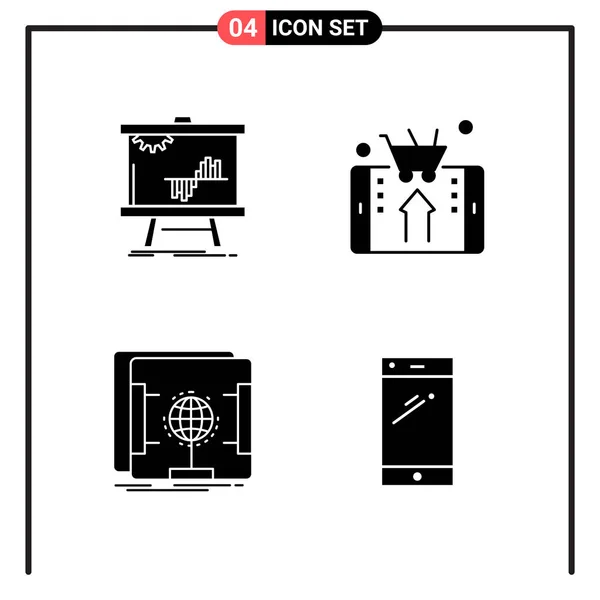 Conjunto Iconos Creativos Universales Simplemente Vector Ilustraciones Para Aplicaciones Web — Archivo Imágenes Vectoriales