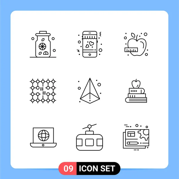 Conjunto Iconos Creativos Universales Simplemente Vector Ilustraciones Para Aplicaciones Web — Archivo Imágenes Vectoriales