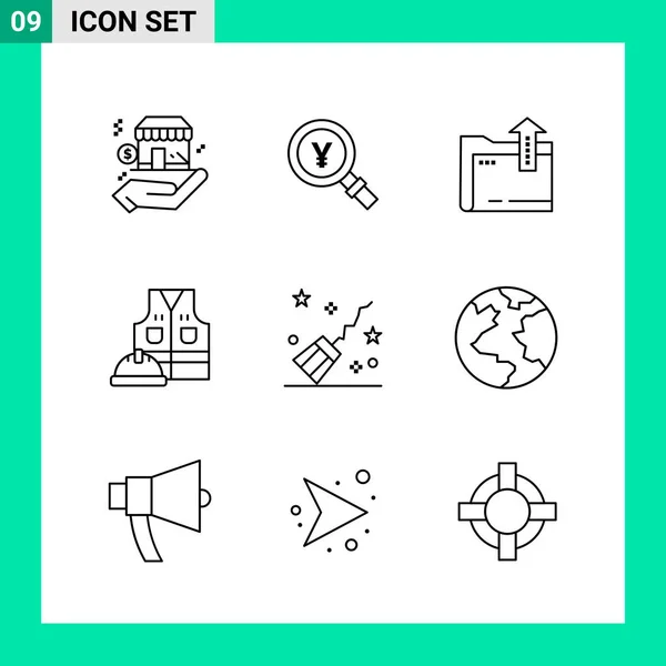 Set Universal Creative Icons Simply Vector Illustrations Web Mobile Apps — Stock Vector