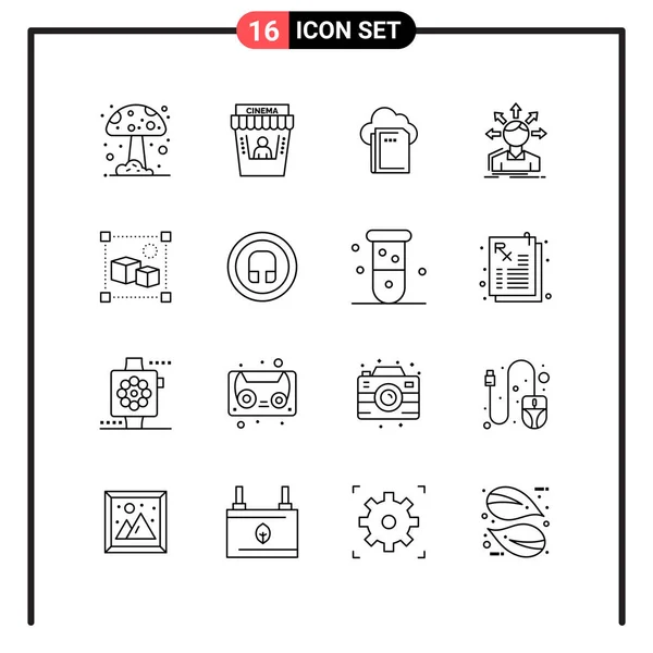 Conjunto Iconos Creativos Universales Simplemente Vector Ilustraciones Para Aplicaciones Web — Vector de stock