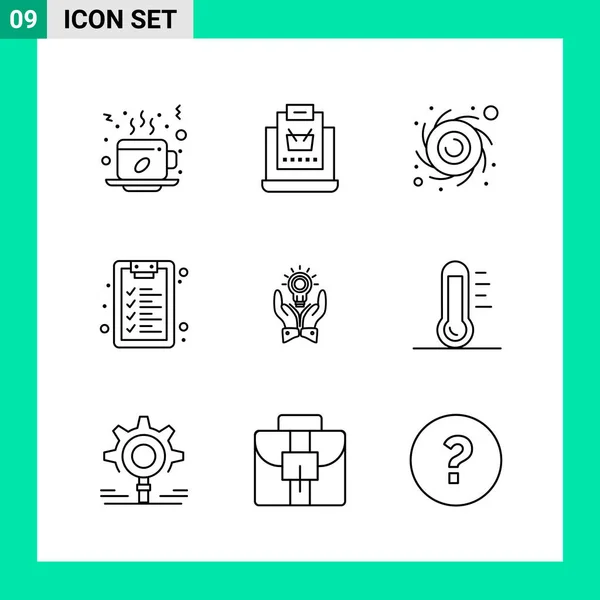 Conjunto de 16 iconos universales Vector de negocios — Vector de stock