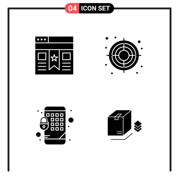 Set Dari Ikon Kreatif Universal Cukup Ilustrasi Vektor Untuk Aplikasi - Stok Vektor