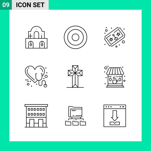 Set Universal Creative Icons Simply Vector Illustrations Web Mobile Apps — Stock Vector