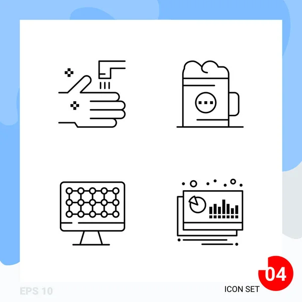 Conjunto Iconos Creativos Universales Simplemente Vector Ilustraciones Para Aplicaciones Web — Vector de stock