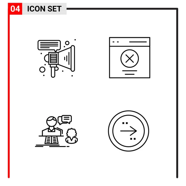 Set Universal Creative Icons Simply Vector Illustrations Web Mobile Apps — Stock Vector