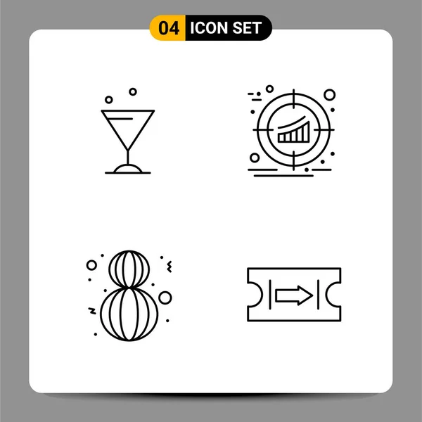 Conjunto Iconos Creativos Universales Simplemente Vector Ilustraciones Para Aplicaciones Web — Archivo Imágenes Vectoriales