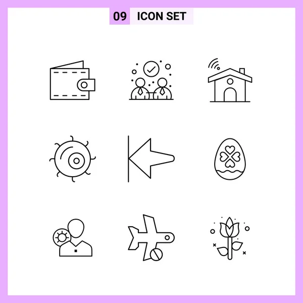 Conjunto Iconos Creativos Universales Simplemente Vector Ilustraciones Para Aplicaciones Web — Archivo Imágenes Vectoriales