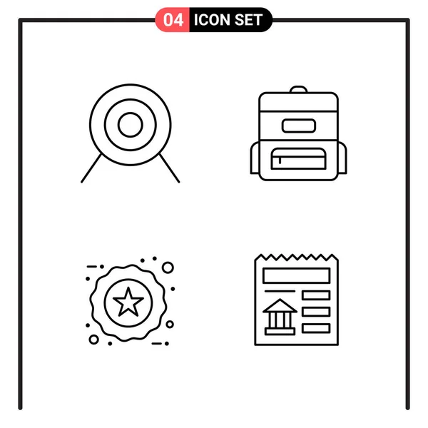 Set Universal Creative Icons Simply Vector Illustrations Web Mobile Apps — Stock Vector