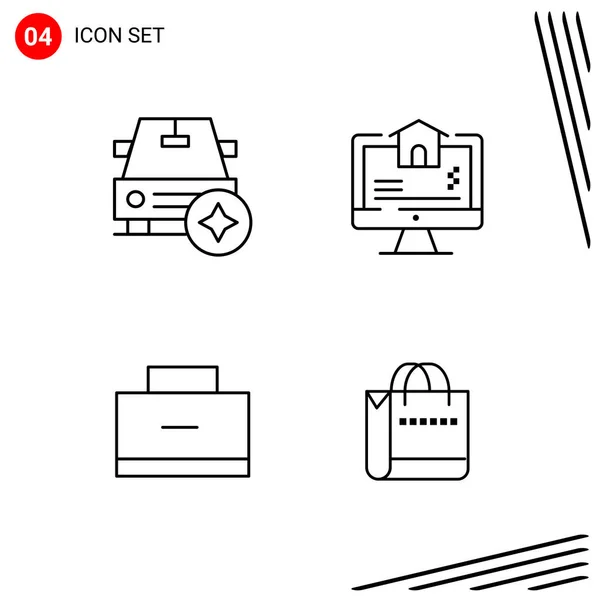 Conjunto Iconos Creativos Universales Simplemente Vector Ilustraciones Para Aplicaciones Web — Vector de stock