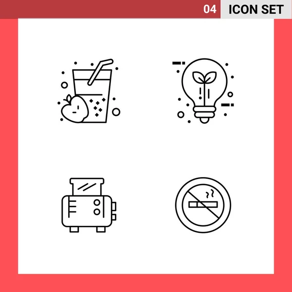 Conjunto Iconos Creativos Universales Simplemente Vector Ilustraciones Para Aplicaciones Web — Vector de stock