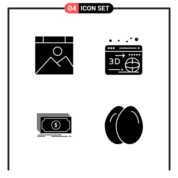 Conjunto Iconos Creativos Universales Simplemente Vector Ilustraciones Para Aplicaciones Web — Vector de stock