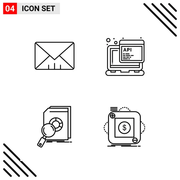 Conjunto Iconos Creativos Universales Simplemente Vector Ilustraciones Para Aplicaciones Web — Vector de stock