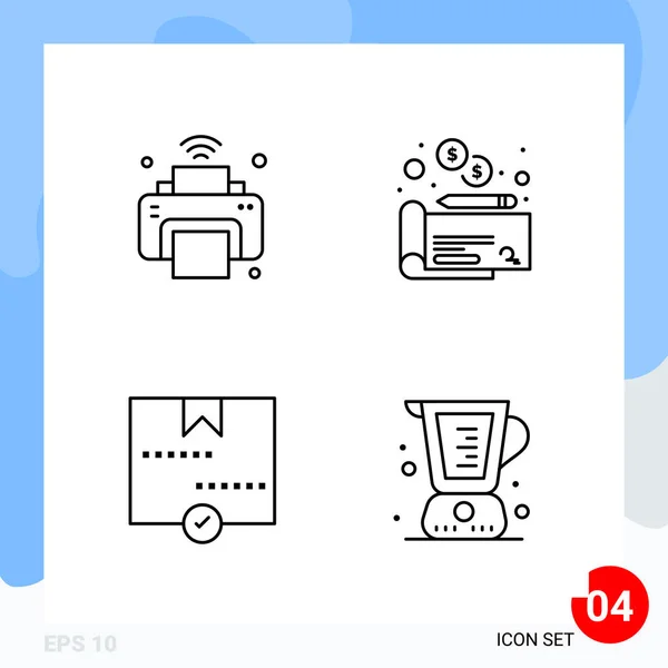 Conjunto Iconos Creativos Universales Simplemente Vector Ilustraciones Para Aplicaciones Web — Vector de stock