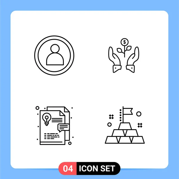 Conjunto Iconos Creativos Universales Simplemente Vector Ilustraciones Para Aplicaciones Web — Vector de stock