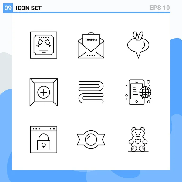 Set Universal Creative Icons Simply Vector Illustrations Web Mobile Apps — Stock Vector