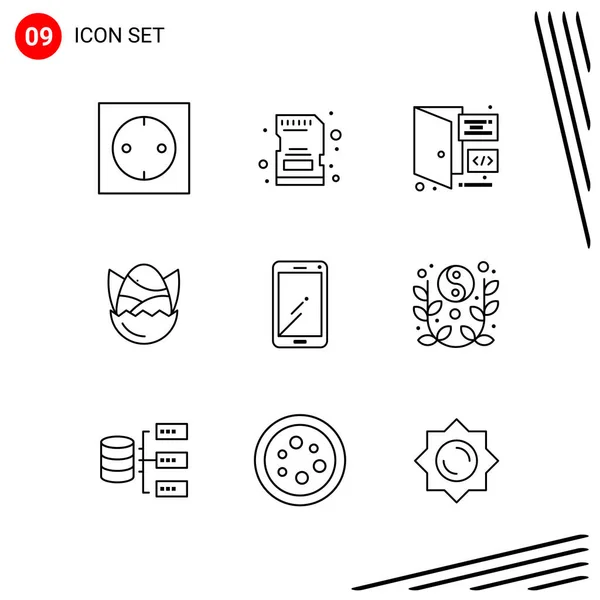 Set Universele Creatieve Iconen Vectorillustratie — Stockvector