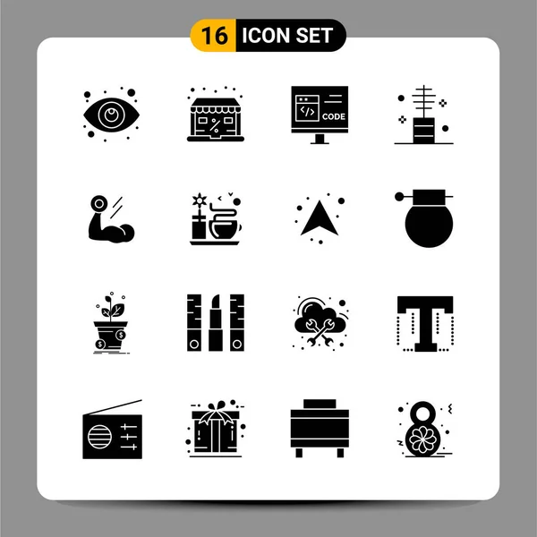 Conjunto Iconos Creativos Universales Simplemente Vector Ilustraciones Para Aplicaciones Web — Archivo Imágenes Vectoriales