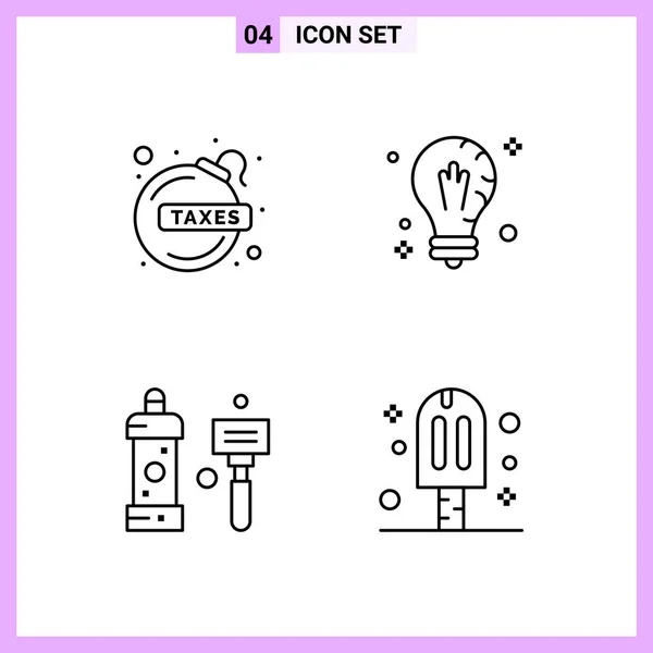 Set Universal Creative Icons Simply Vector Illustrations Web Mobile Apps — Stock Vector