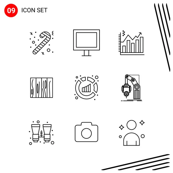 Set Universal Creative Icons Simply Vector Illustrations Web Mobile Apps — Stock Vector