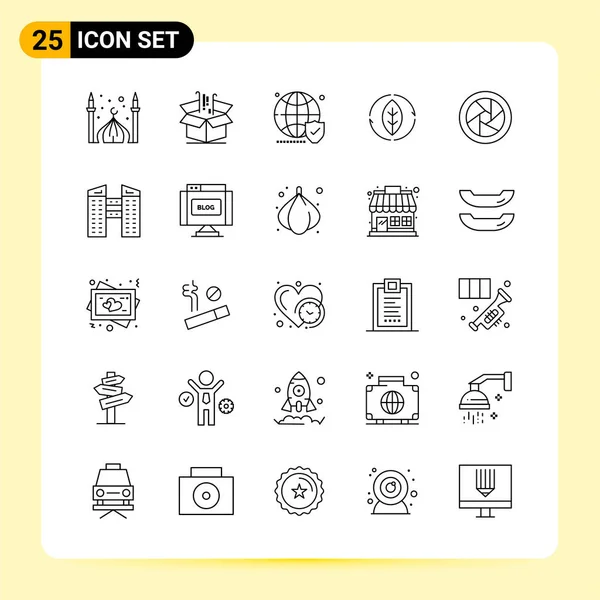 Conjunto Iconos Creativos Universales Simplemente Vector Ilustraciones Para Aplicaciones Web — Vector de stock