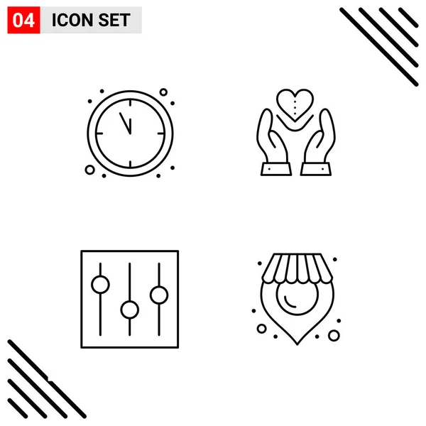 Conjunto Iconos Creativos Universales Simplemente Vector Ilustraciones Para Aplicaciones Web — Vector de stock