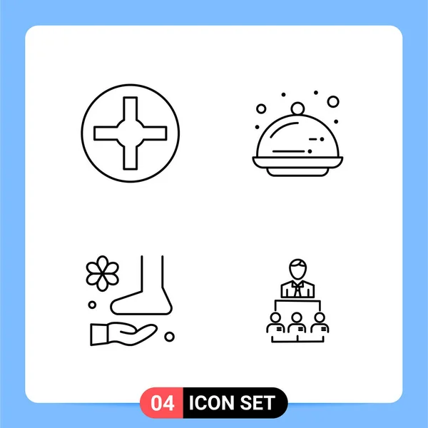 Conjunto Iconos Creativos Universales Simplemente Vector Ilustraciones Para Aplicaciones Web — Archivo Imágenes Vectoriales