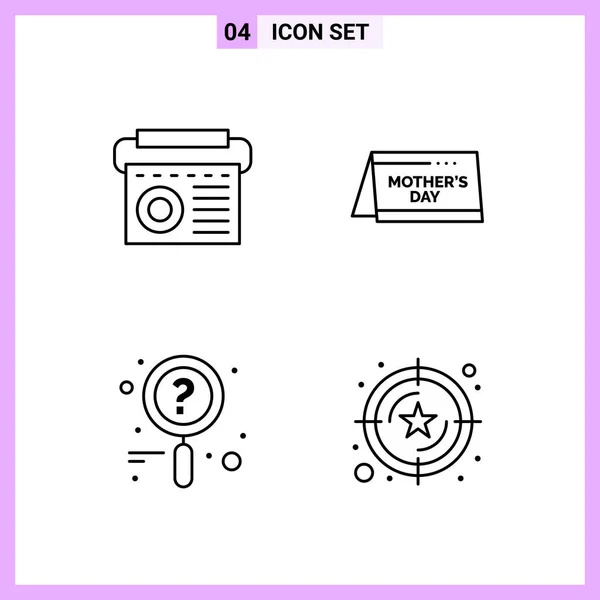 Conjunto Iconos Creativos Universales Simplemente Vector Ilustraciones Para Aplicaciones Web — Vector de stock