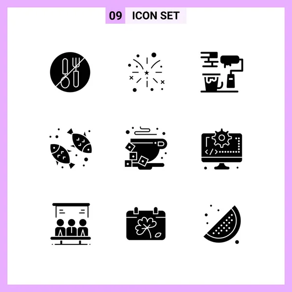 Conjunto Iconos Creativos Universales Simplemente Vector Ilustraciones Para Aplicaciones Web — Vector de stock