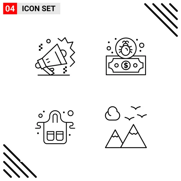 Set Universal Creative Icons Simply Vector Illustrations Web Mobile Apps — Stock Vector