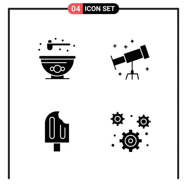 Conjunto Iconos Creativos Universales Simplemente Vector Ilustraciones Para Aplicaciones Web — Archivo Imágenes Vectoriales