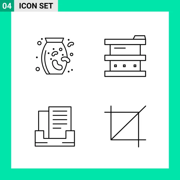 Conjunto Iconos Creativos Universales Simplemente Vector Ilustraciones Para Aplicaciones Web — Archivo Imágenes Vectoriales