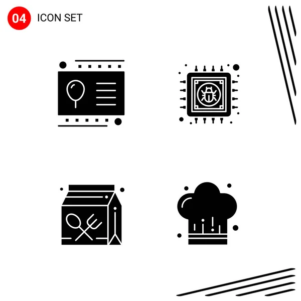 Conjunto Iconos Creativos Universales Simplemente Vector Ilustraciones Para Aplicaciones Web — Vector de stock