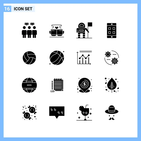 Conjunto Iconos Creativos Universales Simplemente Vector Ilustraciones Para Aplicaciones Web — Vector de stock