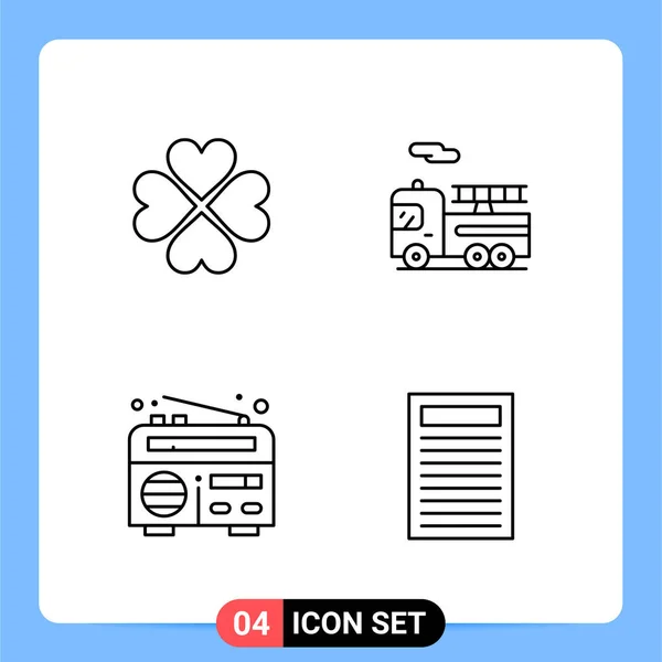 Set Universal Creative Icons Simply Vector Illustrations Web Mobile Apps — Stock Vector