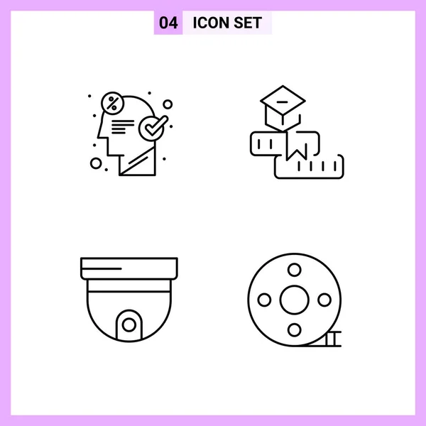 Conjunto Iconos Creativos Universales Simplemente Vector Ilustraciones Para Aplicaciones Web — Archivo Imágenes Vectoriales