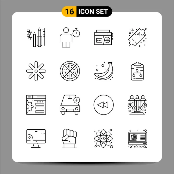 Set Universal Creative Icons Simply Vector Illustrations Web Mobile Apps — Stock Vector