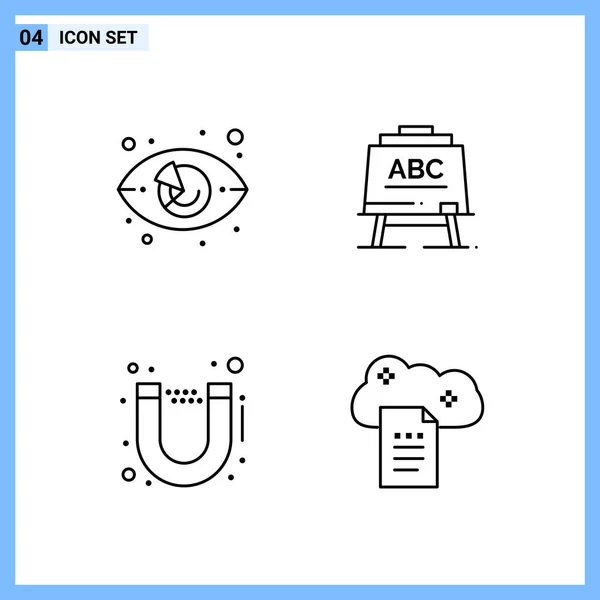 Set Universal Creative Icons Simply Vector Illustrations Web Mobile Apps — Stock Vector