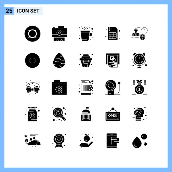 Conjunto Iconos Creativos Universales Simplemente Vector Ilustraciones Para Aplicaciones Web — Vector de stock