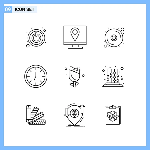 Set Universal Creative Icons Simply Vector Illustrations Web Mobile Apps — Stock Vector