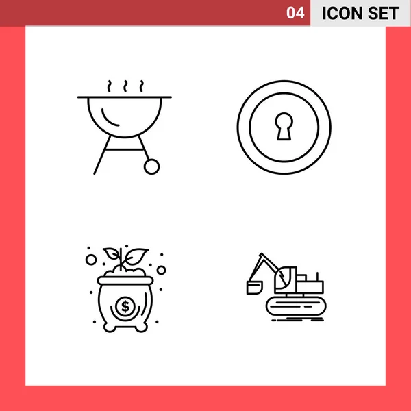 Conjunto Iconos Creativos Universales Simplemente Vector Ilustraciones Para Aplicaciones Web — Archivo Imágenes Vectoriales