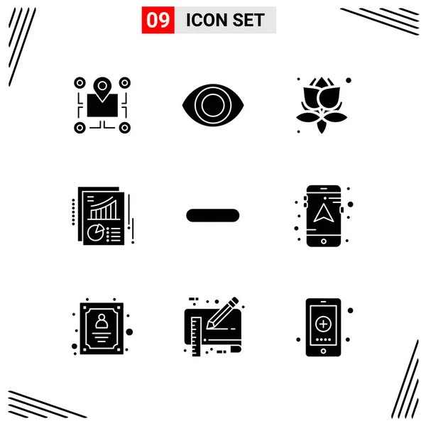 Set Dari Ikon Kreatif Universal Cukup Ilustrasi Vektor Untuk Aplikasi - Stok Vektor