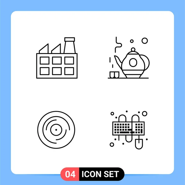 Conjunto Iconos Creativos Universales Simplemente Vector Ilustraciones Para Aplicaciones Web — Vector de stock