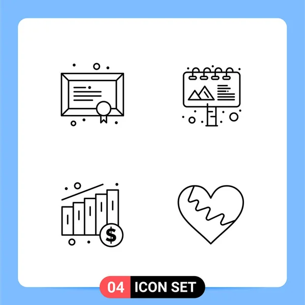 Conjunto Iconos Creativos Universales Simplemente Vector Ilustraciones Para Aplicaciones Web — Archivo Imágenes Vectoriales