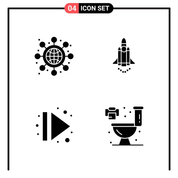 Conjunto Iconos Creativos Universales Simplemente Vector Ilustraciones Para Aplicaciones Web — Vector de stock