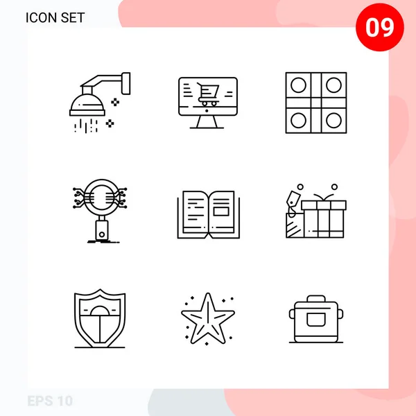 Conjunto Iconos Creativos Universales Simplemente Vector Ilustraciones Para Aplicaciones Web — Vector de stock