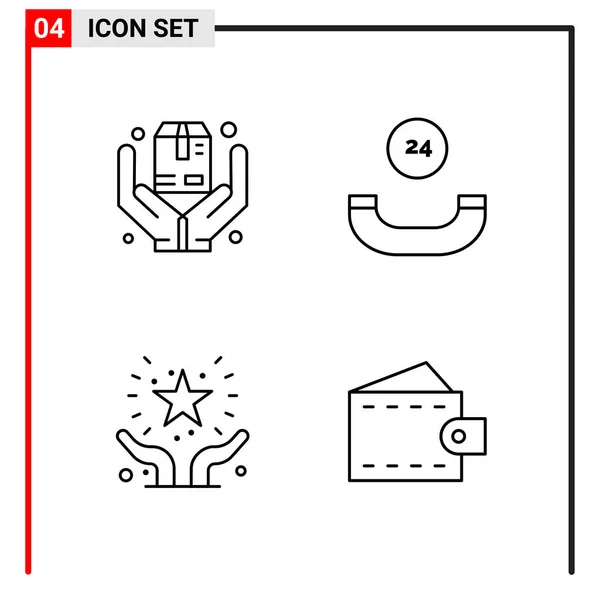 Set Universeller Kreativer Symbole Einfach Vektorillustrationen Für Web Und Mobile — Stockvektor