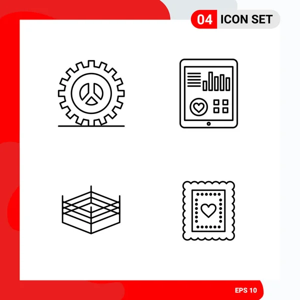 Set Universal Creative Icons Simply Vector Illustrations Web Mobile Apps — Stock Vector